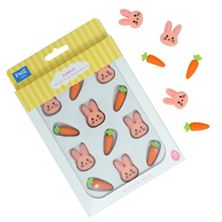 Picture of EASTER BUNNY SUGAR DECORATIONS SET OF  12 X  3.2CM